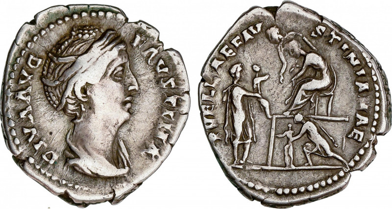 Roman Empire
Antoninus Pius (138-161 AD)
Denario. Acuñada el 141 d.C. FAUSTINA...