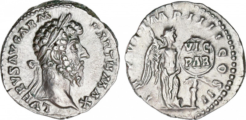 Roman Empire
Lucius Verus (161-169 AD)
Denario. Acuñada el 165-169 d.C. LUCIO ...