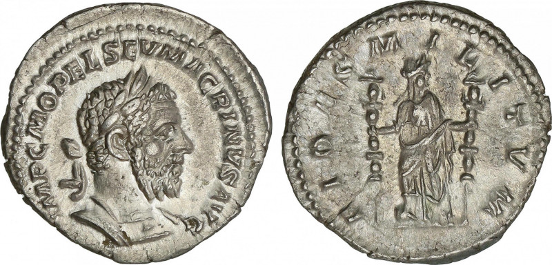 Roman Empire
Macrinus (217-218 AD)
Denario. Acuñada el 217-218 d.C. MACRINO. A...