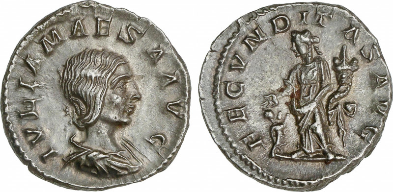 Roman Empire
Heliogabalus (218-222 AD)
Denario. Acuñada el 223 d.C. JULIA MAES...