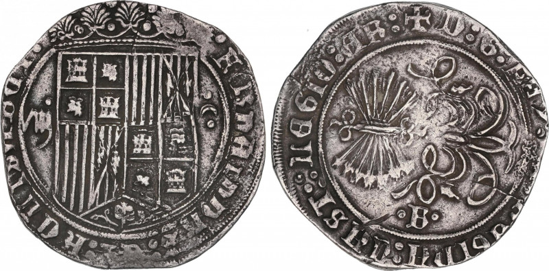 Ferdinand and Isabella (1479-1516)
8 Reales. BURGOS. Encapsulada por NGC XF 45 ...