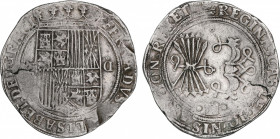 Ferdinand and Isabella (1479-1516)
8 Reales. SEGOVIA. Encapsulada por NGC AU 50 (nº 6142117-003). Anv.: VIII roel encima - Escudo - D roel encima, in...