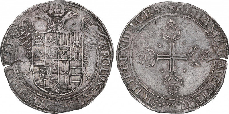 Charles I (1516-1556)
6 Reales. BARCELONA. Anv.: K. ROLVS - QVIN-TVS IMPERAT. R...
