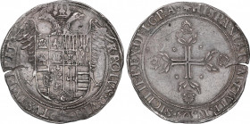Charles I (1516-1556)
6 Reales. BARCELONA. Anv.: K. ROLVS - QVIN-TVS IMPERAT. Rev.: Estrella HISPANIARVM. ET. VTRIVS. Q3. SICILIE. REX. DEI GRA: 16,9...