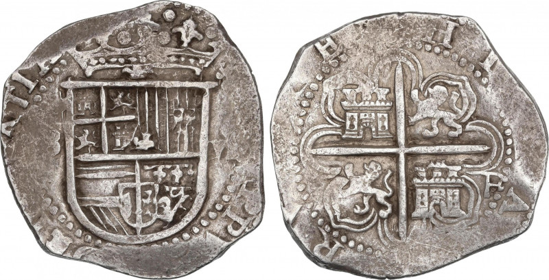 Philip II (1556-1598)
8 Reales. S/F. SEVILLA. F. Anv.: S - Escudo - VIII roel e...