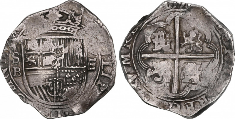 Philip II (1556-1598)
8 Reales. 1598. SEVILLA. B. Anv.: S / B - Escudo - VIII v...