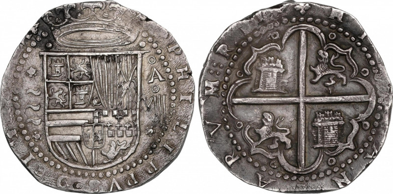 Philip II (1556-1598)
8 Reales. S/F. VALLADOLID. A. Encapsulada por NGC MS 62 (...