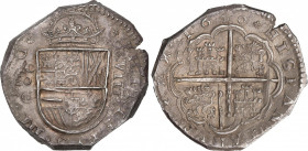 Philip III (1598-1621)
8 Reales. 1620. MADRID. G. Anv.: MD (nexadas) / O / G - Escudo - VIII vertical. 25,08 grs. Fecha completa. Bonita pátina. Muy ...