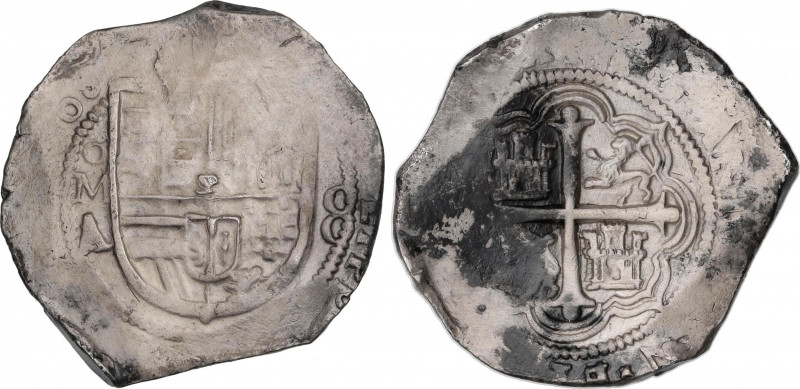 Philip III (1598-1621)
8 Reales. 1608. MÉXICO. A/F. Anv.: M roel encima / A/F -...