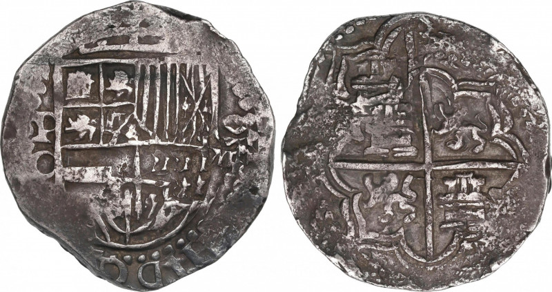 Philip III (1598-1621)
8 Reales. S/F. POTOSÍ. Q. Anv.: P / Q - Escudo - VIII ro...