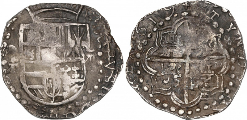 Philip III (1598-1621)
8 Reales. 1619. POTOSÍ. T. Anv.: P / T - Escudo - VIII r...