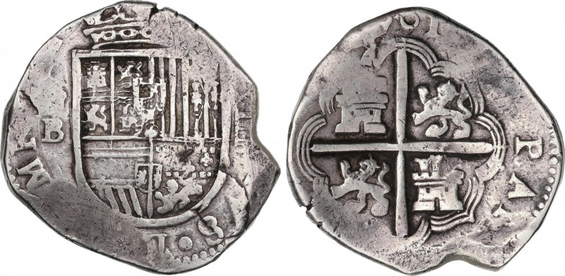 Philip III (1598-1621)
8 Reales. (16)01. SEVILLA. B. Anv.: S / B - Escudo - VII...