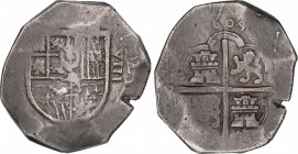 Philip III (1598-1621)
8 Reales. (1)609. SEVILLA. (B). Anv.: (S / B) - Escudo - VIII vertical. 27,15 grs. Tipo OMNIVM. Pátina. MBC. / OMNIVM type. Pa...