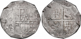 Philip IV (1621-1665)
8 Reales. 162(2). MÉXICO. D. Anv.: o / M / D - Escudo - (8). 27,17 grs. Golpecitos. MBC. / Small nicks. Very fine. AC-1298; Cal...