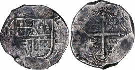 Philip IV (1621-1665)
8 Reales. (1)624/3. MÉXICO. (D). 27,09 grs. Tres últimos dígitos de la fecha levemente recortados. Pátina negra irregular. MBC....