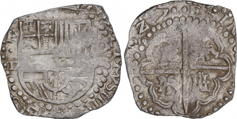 Philip IV (1621-1665)
8 Reales. (1)627. POTOSÍ. T. Anv.: P / T - Escudo - o / V...