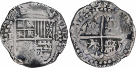 Philip IV (1621-1665)
8 Reales. (1)629. POTOSÍ. T. 26,43 grs. Pátina irregular oscura y mate. MBC. / Uneven and matt dark patina. Very fine. AC-1454;...