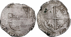 Philip IV (1621-1665)
8 Reales. 1634. POTOSÍ. T. 27,45 grs. Fecha visible en la base de los números. MBC. / Date visible at the base of the numbers. ...