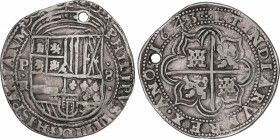 Philip IV (1621-1665)
8 Reales. 1643. POTOSÍ. TR. Encapsulada por NGC VF DETAILS, HOLED (nº 5779587-002). Anv.: P / punto / TR nexadas - Escudo - 8 e...