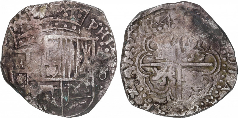 Philip IV (1621-1665)
8 Reales. 1644. POTOSÍ. (TR). 26,97 grs. Leves oxidacione...