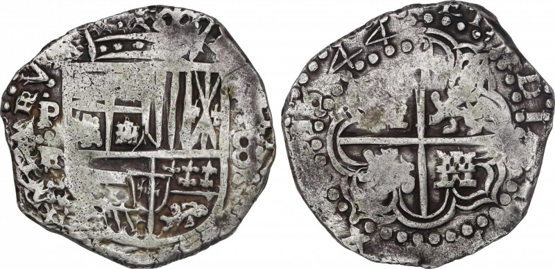 Philip IV (1621-1665)
8 Reales. 1644. POTOSÍ. TR. 26,37 grs. MBC. / Very fine. ...