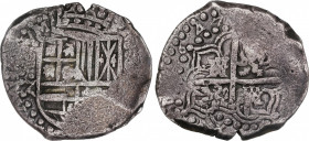 Philip IV (1621-1665)
8 Reales. (1)647. POTOSÍ. Z. 27,41 grs. Pátina. MBC. / Patina. Very fine. AC-1482 var.; Cal-498. Adq. M. Dunigan - Diciembre 19...