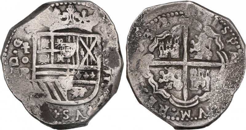 Philip IV (1621-1665)
8 Reales. (1)632. TOLEDO. P. 27,2 grs. Oxidaciones. Escas...