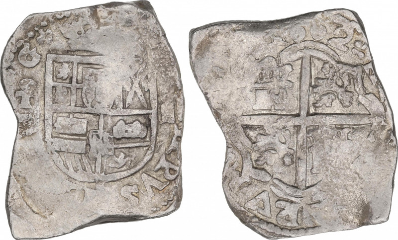 Philip IV (1621-1665)
8 Reales. 1662. TOLEDO. Y. 21,69 grs. Tres últimos dígito...