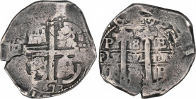 Charles II (1665-1700)
8 Reales. 1673. POTOSÍ. E. 23,73 grs. MBC-. / Almost very fine. AC-704; Cal-348.