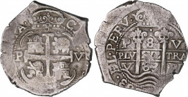 Charles II (1665-1700)
8 Reales. 1683. POTOSÍ. V. 27,10 grs. Visibles las dos fechas del reverso. MBC+. / Visible both dates on reverse. Choice very ...