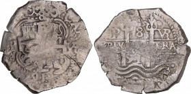 Charles II (1665-1700)
8 Reales. 1691. POTOSÍ. VR (nexadas). 26,85 grs. Dos fechas visibles. MBC-. / Two visible dates. Almost very fine. AC-734; Cal...