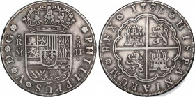 Philip V (1700-1746)
8 Reales. 1731. MADRID. J.F. 26,55 grs. Escasa. MBC. / Scarce and very fine. AC-1352; Cal-696. Ex Cayón - 13 Diciembre 2001, n. ...