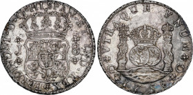 Ferdinand VI (1746-1759)
8 Reales. 1756. GUATEMALA. J. Encapsulada por NGC MS 61 (nº 5781054-027). 26,96 grs. Columnario. Bonita pátina irisada con r...