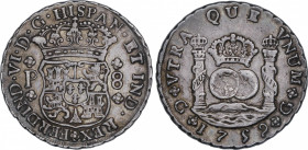 Ferdinand VI (1746-1759)
8 Reales. 1759. GUATEMALA. P. 26,83 grs. Columnario. Bonita pátina. Escasa. EBC-. / Pillar dollar. Nice patina. Scarce and a...