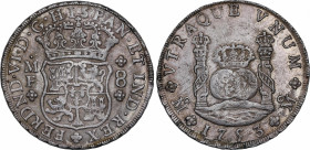 Ferdinand VI (1746-1759)
8 Reales. 1753. MÉXICO. M.F. 27,01 grs. Columnario. Rayitas de ajuste de peso. Pleno brillo original. BELLA Pieza. EBC+. / P...