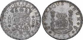 Ferdinand VI (1746-1759)
8 Reales. 1756. MÉXICO. M.M. Encapsulada por NGC MS 63 (nº 5781053-035). 26,97 grs. Columnario. Brillo original. Bonita piez...