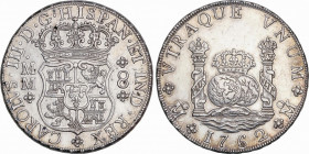 Charles III (1759-1788)
8 Reales. 1762. MÉXICO. M.M. 26,98 grs. Columnario. Restos de brillo original. EBC+. / Pillar dollar. Luster traces. Choice e...