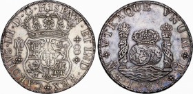 Charles III (1759-1788)
8 Reales. 1767. MÉXICO. M.F. 26,92 grs. Columnario. Bonita pátina oscura en reverso con restos de brillo original. EBC/EBC+. ...