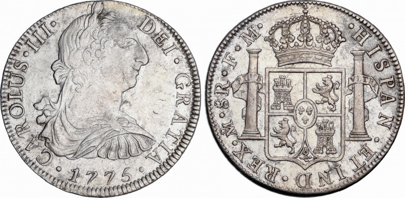 Charles III (1759-1788)
8 Reales. 1775. MÉXICO. F.M. 26,81 grs. Pequeñas rayita...