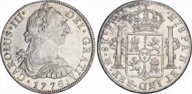 Charles III (1759-1788)
8 Reales. 1776. MÉXICO. F.M. 26,6 grs. Restos de brillo original. EBC-. / Luster traces. Almost extremely fine. AC-1110; Cal-...