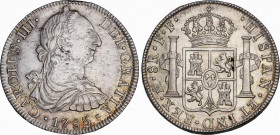 Charles III (1759-1788)
8 Reales. 1783. MÉXICO. F.F. 26,98 grs. Restos de brillo original con ligera pátina dorada. EBC/EBC+. / Luster traces with sl...