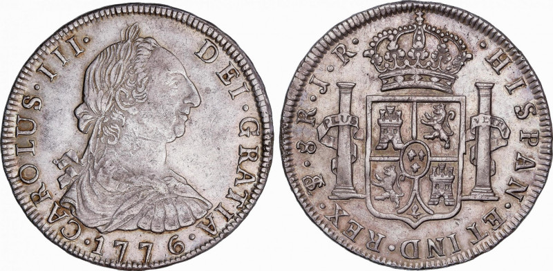 Charles III (1759-1788)
8 Reales. 1776. POTOSÍ. J.R. 26,92 grs. Ligera pátina. ...