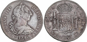 Charles III (1759-1788)
8 Reales. 1780. SANTIAGO. D.A. No encapsulada por NGC ALTERED SURFACE (nº 5781046-002) por campo realzado. 26,8 grs. Pátina. ...