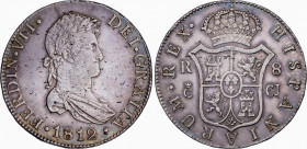 Ferdinand VII (1808-1833)
8 Reales. 1812. CÁDIZ. C.J. 26,90 grs. Pátina. MBC+. / Patina. Choice very fine. AC-1152; Cal-374. Ex J. Vico - 2 Marzo 198...