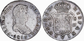 Ferdinand VII (1808-1833)
8 Reales. 1813. CÁDIZ. C.J. 26,41 grs. Manchitas. MBC+. / Small stains. Choice very fine. AC-1153; Cal-375. Ex Áureo 1 - 25...