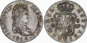 Ferdinand VII (1808-1833)
8 Reales. 1814. CATALUNYA (MALLORCA). S.F. 26,85 grs. Muy rara. EBC-/MBC+. / Very rare. Almost extremely fine / choice very...