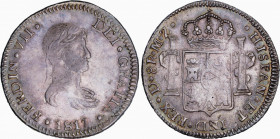 Ferdinand VII (1808-1833)
8 Reales. 1817. DURANGO. M.Z. 26,63 grs. Pátina irisada. Rara así. EBC-. / Iridescent Patina. Rare in this almost extremely...