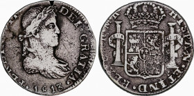 Ferdinand VII (1808-1833)
8 Reales. 1813/2. GUADALAJARA. M.R. 26,65 grs. MBC-. / Almost very fine. AC-1204; Cal-433. Ex J. Vico - 2 Marzo 1989, n. 67...