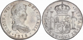 Ferdinand VII (1808-1833)
8 Reales. 1813. GUATEMALA. M. 27,00 grs. Brillo original. Levísimas rayitas. Bello ejemplar. EBC+. / Mint luster. Slight ha...