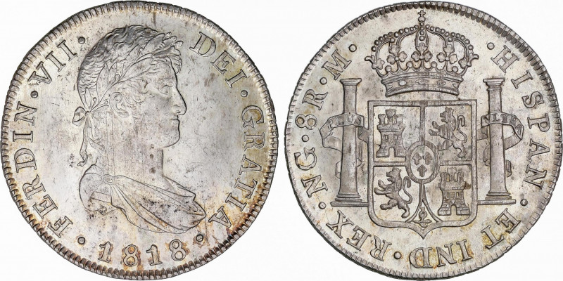 Ferdinand VII (1808-1833)
8 Reales. 1818. GUATEMALA. M. 26,86 grs. Rayitas de a...
